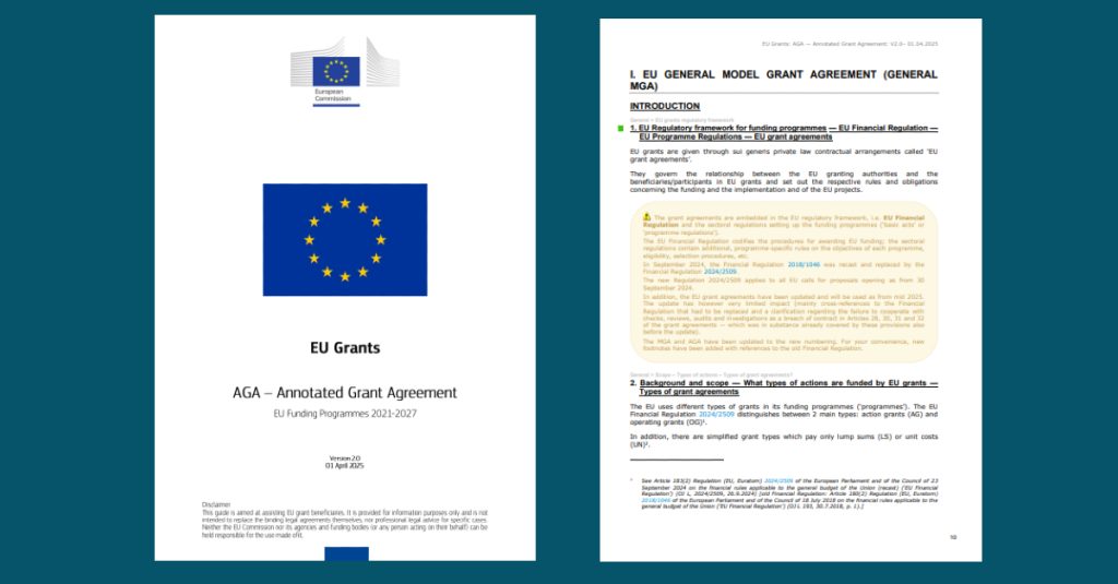 Annotated Model Example Updated version of Annotated Model Grant Agreement (AGA) published ...